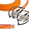 LDP-50 SC-SC 5.0 Duplex fibre optic patch cable, MM OM2, SC - SC, 5.0 m