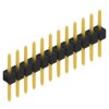 Pin header, 12 pole, pitch 2.54 mm, straight, black, 10046250