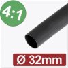 Quadrios 24CA303 Heatshrink adhesive Black 32mm 8mm 4:1 shrinkage per metre