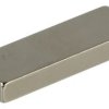 Magnes stały; prostopadłościenny; N38; 30mm; 10mm; 5mm; niklowany; neodymowy