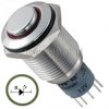 Przycisk chwilowy 16mm wyst. LED zielony 2xNO-NC