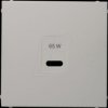 48608989 Centre plate for USB S.1, polar white glossy
