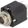Złącze Jack 6,3mm, żeńskie, gniazdo, proste, stereo ACJS-MN-5