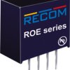 DC converter, 5 VDC, 1 W, 1 output, 5 VDC, 79 % efficiency, ROE-0505S