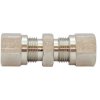 Screw connection, L 38.5 mm, 60 bar, brass, nickel-plated, for pipe systems, 111991