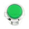 Arcade Push Button 3,3cm srebrna obudowa - zielony z podświetleniem