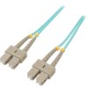 QOLTEC-54353 Patch cord światłowodowy OM4 SC/UPC,z obu stron 1m LSZH