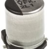 Aluminiowy kondensator elektrolityczny 220 μF 35 V dc Montaż powierzchniowy Panasonic Lutowie 500