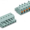 Socket header, 8 pole, pitch 7.5 mm, angled, gray, 2231-208/026-000