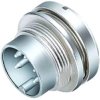 Panel plug, 6 pole, solder cup, screw locking, straight, 09 0323 00 06