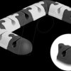 18448 Cable holder, self-adhesive, modular, black / gray, set of 9