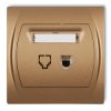 LOGO Gniazdo telefoniczne pojedyncze 1xRJ11, 4-stykowy złoty metalik 8LGT-1