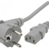 SN311-3/10/5GY Kabel: 3x1mm2, CEE 7/7 (E/F) wtyk kątowy,IEC C13 żeński, 5m