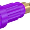 1 mm socket, solder connection, mounting Ø 2.7 mm, purple, 23.1010-26