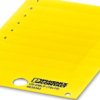 PVC device marker, (L x W) 14.9 x 70 mm, yellow, carrier card with 9 pcs, 0830325