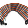 40 colored male-female jumper wires