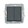 MINI Wyłącznik krzyżowy podwójny grafitowy mat 28MWP-66 KARLIK