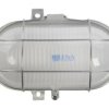 Oprawa kanałowa OVAL 1x100W E27 IIkl. 230V IP44 z siatką metal. wzmocnioną kl. mleczny 100079