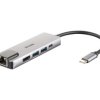 Hub USB USB 3.0 DUB-M520 RJ45 2 USB USB C, D-Link