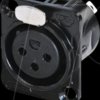 RC3FDL-B XLR receptacle 3-pole solder contacts, black