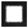 Deco Ramka Uniwersalna Pojedyncza - Aluminium Szczotkowane (Ramka: Czarna...