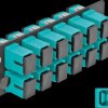 66928 Fiber Optic Adapter Panel, 12 Port, SC Simplex OM4, aqua