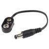 Zatrzask do baterii 9 V 6F22 z wtykiem DC 2,1 × 5,5 mm, plus w środku – przewód 125 mm
