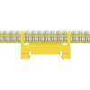Listwa zaciskowa na szynę -15 żółta - niska podstawa