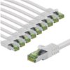 Kabel Krosowy Cat 8.1 Z Certyfikatem Ghmt, S/Ftp (Pimf), 5 M, Biały, Zestaw...