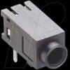 10447 Jack panel socket, 2.5 mm, stereo, angled, PCB, K