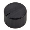 Pokrętło potencjometru oś: 6.4mm średnica: 22mm Okrągłe Aluminium Czarny RS PRO
