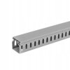 Kanał grzebieniowy 25x25mm szary korytko kablowe z pokrywą EURO-BOX / 2 m / (4/M/KG 25x25)