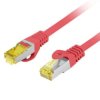 Patchcord kat.6a s/ftp lszh cu 10m czerwony fluke passed lanberg PCF6A-10CU-1000-R