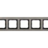 SONATA PRESTIGE Ramka 5 pięciokrotna aluminiowa 4 mm szczotkowana satyna + ramka czarna R-5RAC/63/25 OSPEL