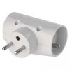 Rozgałęźnik wtyczkowy 2x2P+Z +1xEuro biały P0023N