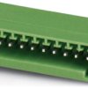Pin header, 5 pole, pitch 2.5 mm, angled, green, 1881477