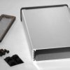 Aluminum RF enclosure, (L x W x H) 160 x 104 x 32 mm, natural, IP54, 1457L1601E