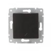 VENA Łącznik schodowy z klawiszem bez ramki 16AX250V czarny mat 510916