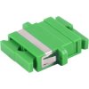 FO connector, SC duplex socket to SC duplex socket, OS1/OS2, singlemode, ceramic, green, BYB-4-98F2116