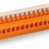 PCB terminal, 2 pole, pitch 3.81 mm, AWG 20-14, 17.5 A, push-in cage clamp, orange, 235-102