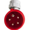 Wtyczka przenośna kątowa 16A 5P 400V czerwona IP44 TWIST 8015-6