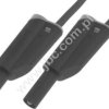 2612-IEC-25-SW Przewód PVC 1,0mm2, 0,25m, 2x(wt.pr+gn)4mm, czarny, ELECTRO-PJP, 2612-IEC-25N
