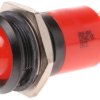 Lampka kontrolna do montażu panelowego 12V ac/dc, czerwona 22mm LED Końcówka lutownicza RS PRO