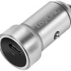 LogiLink PA0260 Ładowarka USB 20 W 1x USB-C® Power Delivery srebrny samochód osobowy USB Power Delivery (USB-PD)
