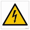 ZNAK - GD012 Ostrzeżenie przed napięciem elektrycznym 35 x 35 cm FS - Folia samoprzylepna foto.