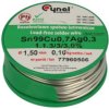 Spoiwo lutownicze; 1,5mm; szpulka 0,1kg; SAC0307/1,50/0,1; bezołowiowe; Sn99Cu0,7Ag0,3; Cynel; drut; 1.1.3/3/3.0%; cyna