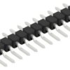 Pin header, 12 pole, pitch 2.54 mm, straight, black, 10050096