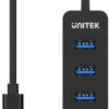 Unitek H1117B Hub USB-C, 4 porty USB 3.1, aktywny, 10 W