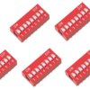 Opencircuit DIP switch 8 positions red - 5 pcs