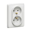 CARIVA Gniazdo podwójne z uziemieniem białe 16A-250V 773618 LEGRAND